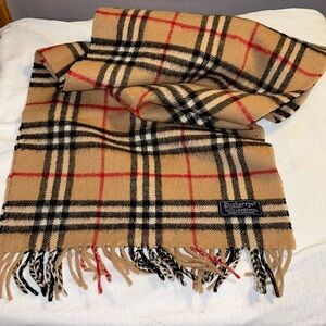 Burberry Tan Checkered Scarf